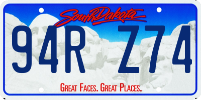 SD license plate 94RZ74