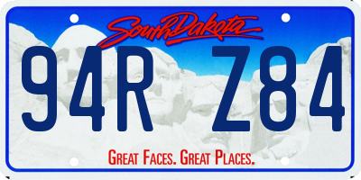 SD license plate 94RZ84