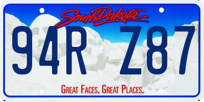 SD license plate 94RZ87