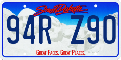 SD license plate 94RZ90