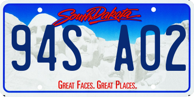 SD license plate 94SA02