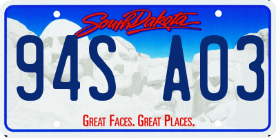 SD license plate 94SA03