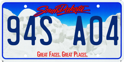 SD license plate 94SA04