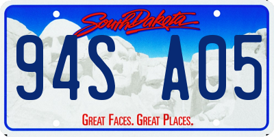 SD license plate 94SA05