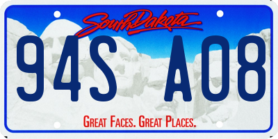 SD license plate 94SA08