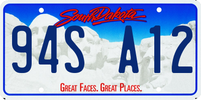 SD license plate 94SA12