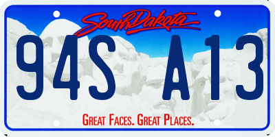 SD license plate 94SA13