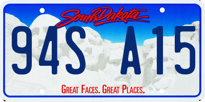 SD license plate 94SA15