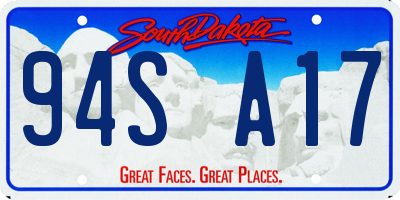 SD license plate 94SA17