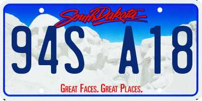 SD license plate 94SA18