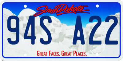 SD license plate 94SA22