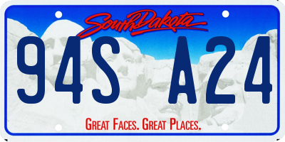 SD license plate 94SA24