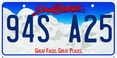 SD license plate 94SA25