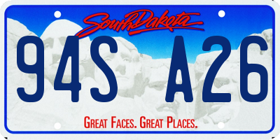 SD license plate 94SA26