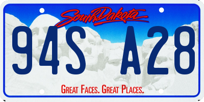 SD license plate 94SA28