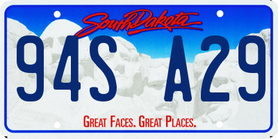 SD license plate 94SA29