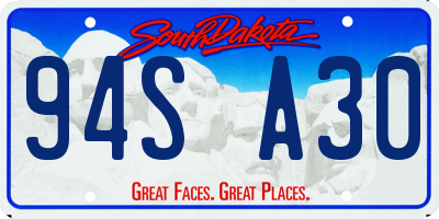 SD license plate 94SA30