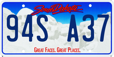 SD license plate 94SA37