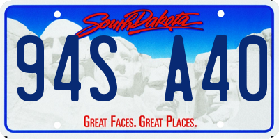 SD license plate 94SA40