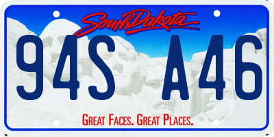 SD license plate 94SA46