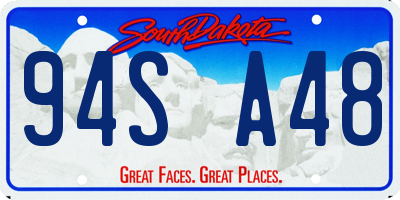 SD license plate 94SA48