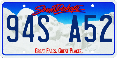 SD license plate 94SA52