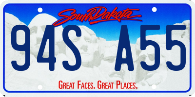 SD license plate 94SA55