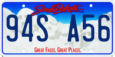 SD license plate 94SA56