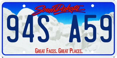 SD license plate 94SA59