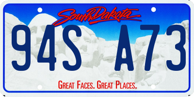SD license plate 94SA73