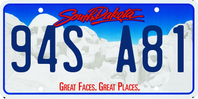 SD license plate 94SA81