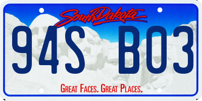 SD license plate 94SB03