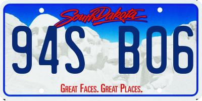 SD license plate 94SB06