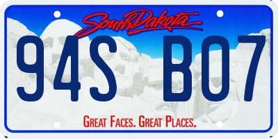 SD license plate 94SB07