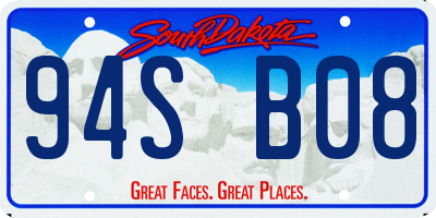 SD license plate 94SB08