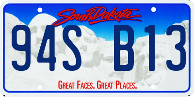SD license plate 94SB13