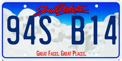 SD license plate 94SB14