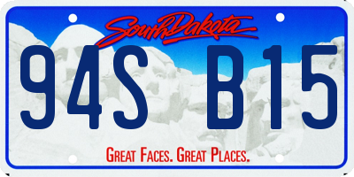 SD license plate 94SB15