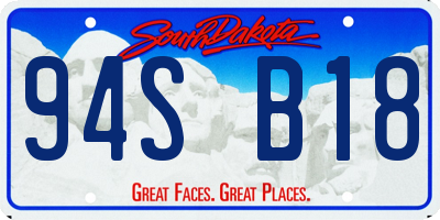 SD license plate 94SB18