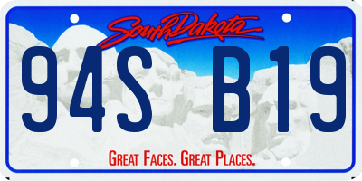 SD license plate 94SB19