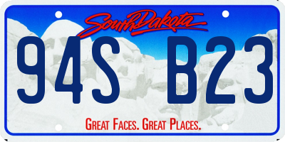 SD license plate 94SB23