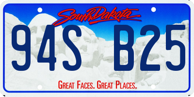 SD license plate 94SB25