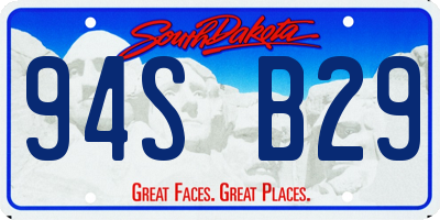 SD license plate 94SB29