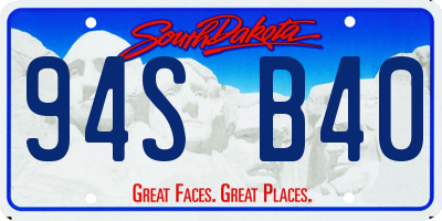 SD license plate 94SB40