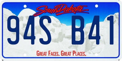 SD license plate 94SB41
