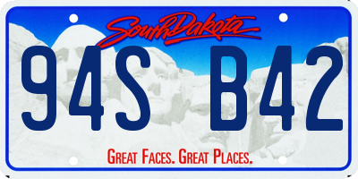 SD license plate 94SB42