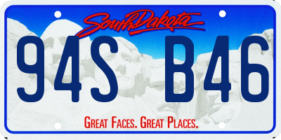 SD license plate 94SB46