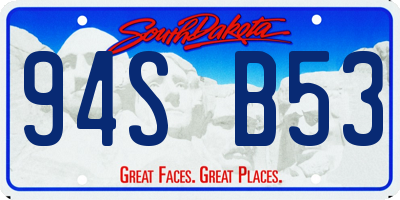 SD license plate 94SB53