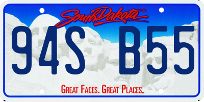 SD license plate 94SB55