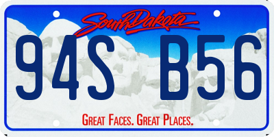 SD license plate 94SB56